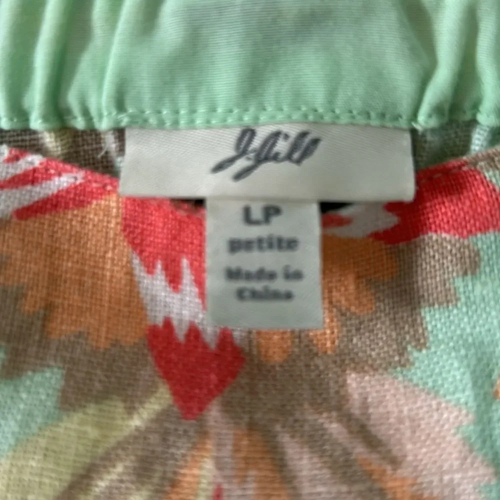 J.Jill Linen floral a-line skirt - Size LP